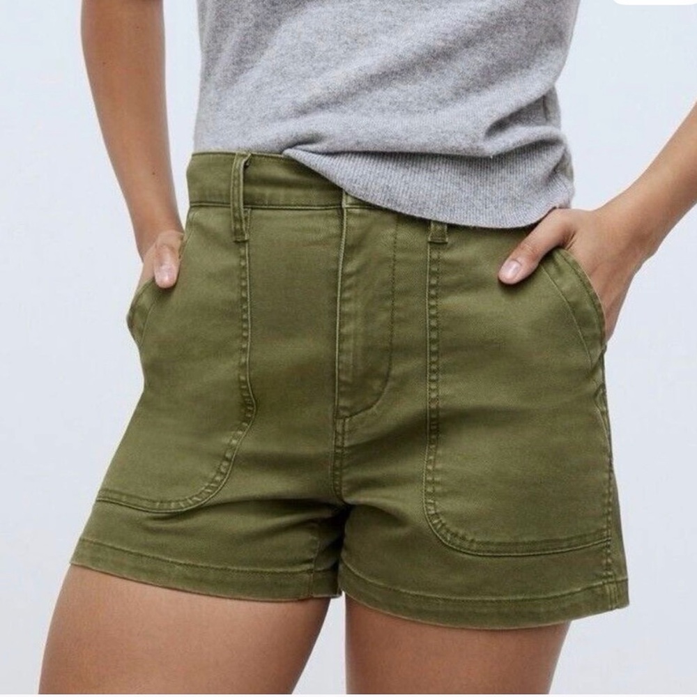 Madewell perfect vintage fatigue short olive green